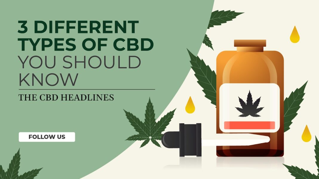 There are 3 different types of CBD you should be aware of.